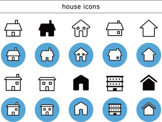 Home icon／家のアイコン・シンプルハウスベクター・住所