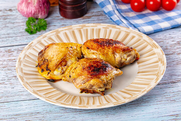 Roasted chicken thighs with spices