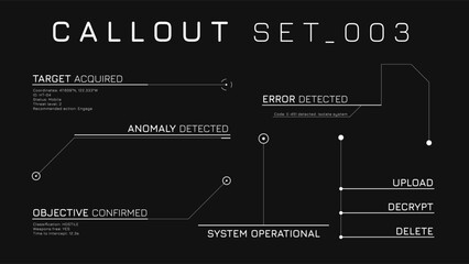 Callout Hud Pack Featuring Minimal Interface Panels For UI