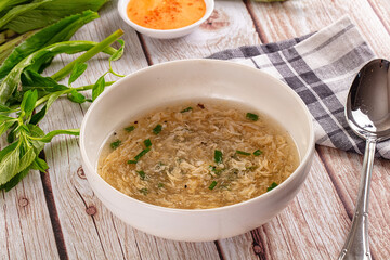 Hot Asian crab meat soup