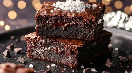 Molten Chocolate Brownie, Food Promotion Material, Warm Light Molten Food Style, Suitable for Cafe/Dessert Shop Menu