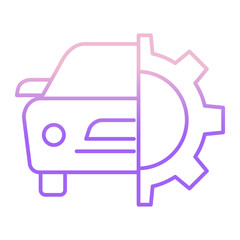 Outline Color Car settings icon