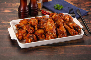 Hot and spicy Buffalo chicken wings