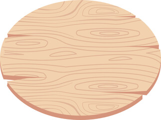 Circular old wooden board