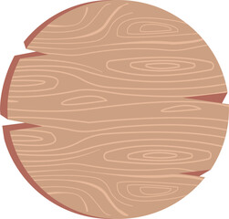 Vintage circular wooden sign