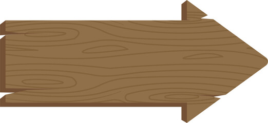 Arrow-shaped wooden sign for directions