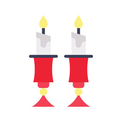 Candle II icon vector image. Suitable for mobile apps, web apps and print media.