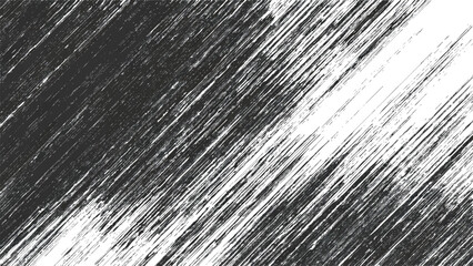Obraz premium Abstract charcoal pencil sketch background, messy crayon scribble texture, black and white diagonal crosshatch stroke pattern