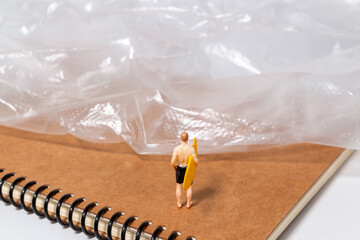 Small Surfer Facing Big Plastic Threat