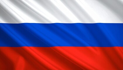 Obraz premium Russia national flag, three horizontal stripes, white blue red, minimalist design, symbol of national identity
