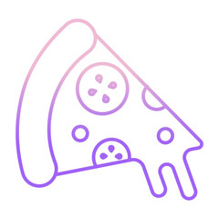 Outline Color Pizza icon