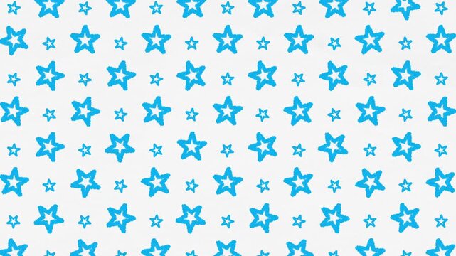 Hand Drawn Blue Star Pattern Background