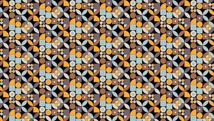 Abstract geometric pattern suitable for backgrounds, textiles, and digital design projects with a modern and intricate look. Great for decor.