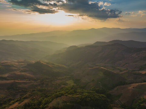 Fototapeta Doi Chang, Elephant Mountain, is a mountain and village in Chiang Rai province, Thailand