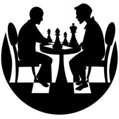 Chess Competition Silhouette Vector Design
