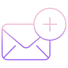 Fototapeta premium Outline Color Add Mail icon