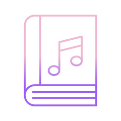 Outline Color song book icon