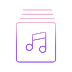 Outline Color Music list icon