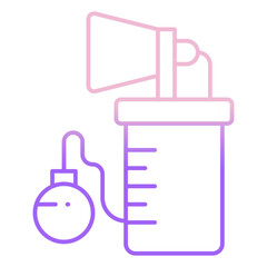 Outline Color breast pump icon
