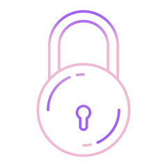 Outline Color lock icon