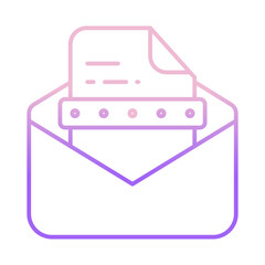 Outline Color OTP mail security code icon