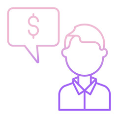 Outline Color Chat icon