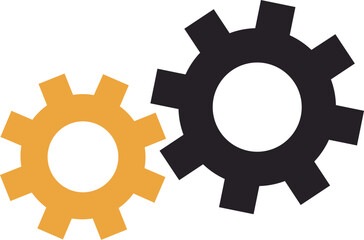 Interlocking Gears Cogwheel Icon