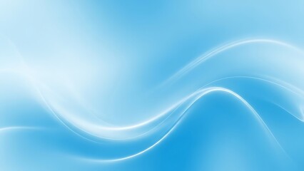 Fototapeta premium Abstract Blue Background with Glowing White Wavy Lines and Smooth Gradients