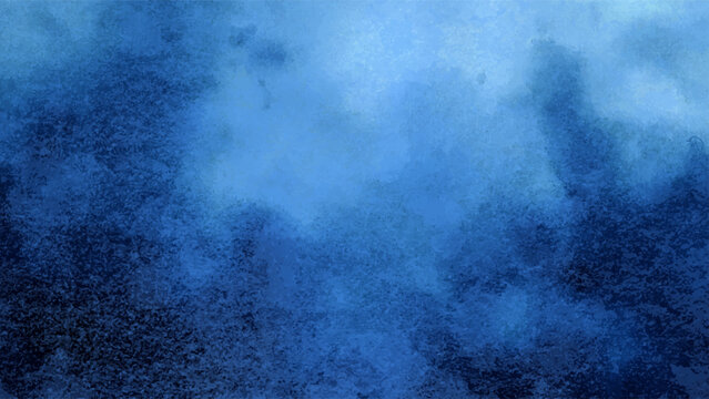 Deep abstract blue textured background with cloudy watercolor patterns, soft light diffusion, layered paint effects, and rich navy-to-cyan gradients creating a calm, atmospheric artistic design