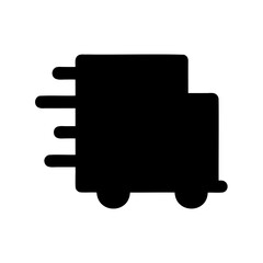 Express delivery truck icon for fast shipping and logistics