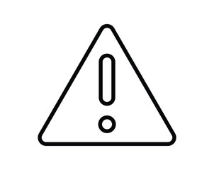 High-Contrast Warning Icon in a Simple Triangle Design for Safety Alerts