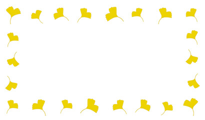 Ginkgo leaf square horizontal frame