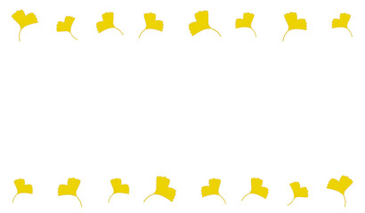 Ginkgo leaf decoration frame design