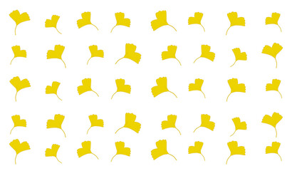 Ginkgo leaf horizontal pattern design