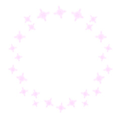 Pink glowing round frame design