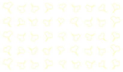 Yellow glowing ginkgo leaf silhouette pattern
