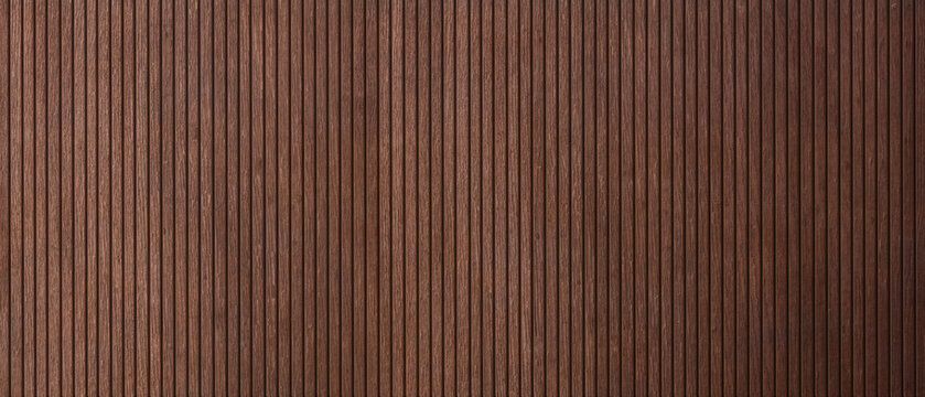 mahogany brown acoustic wood panel, wooden interior  wall, rustic texture, wide long banner	