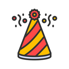 Party Hat icon vector image. Suitable for mobile apps, web apps and print media.