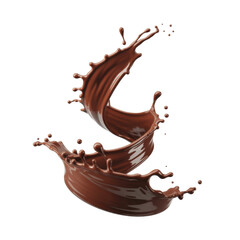 chocolate splash isolated on white background