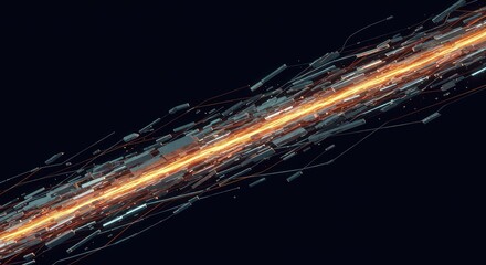 Endless conceptual space defined by geometric interplay and fluid motion, suggesting boundless growth, data streams, and profound digital complexity ,mathematics ,limitless ,profound