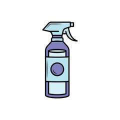 Colorful icon for cleaniner spray