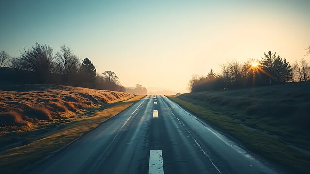 divergence. Abstract crossroads splitting into two paths, representing choices with soft directional lighting. wellbeing guides.