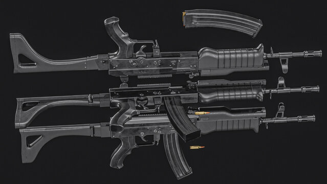 AMOGH carbine and Dragunov MA rifle