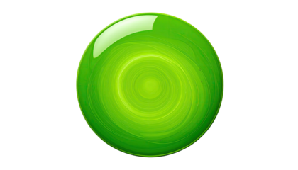 Glossy green sphere with swirl effect