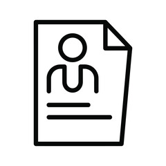 Resume document isolated on shows a persons profile and information