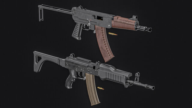 AMOGH carbine and Dragunov MA rifle