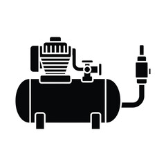Obraz premium Air Compressor Vector Icon Silhouette illustration