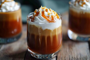 a meticulously styled Thai iced tea panna cotta made from silky panna cotta infused with Thai tea