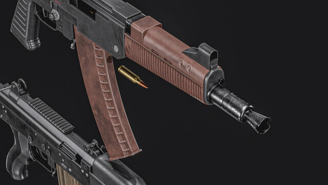 AMOGH carbine and Dragunov MA rifle