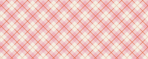 Pink gentle gingham tartan. Check pattern